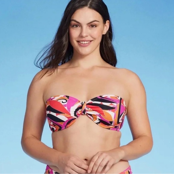 Shade & Shore Other - 🐣NWT Shade & Shore Multicolor Strapless Bikini Top w/ Removable straps
